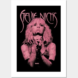 Stevie Nicks Vintage Distressed Pink Design Posters and Art